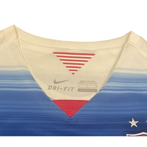 Nike Team USA Women’s Stadium Away Soccer Jersey DriFit World Cup 2015 Sz Large - Picture 8 of 12